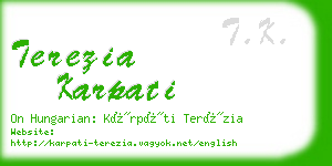 terezia karpati business card